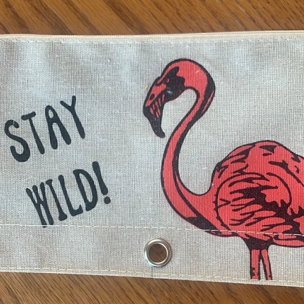 Pencil Pouch Bundle of 3 Zebra Bunny Flamingo
